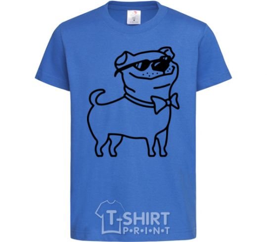 Kids T-shirt Cool dog royal-blue фото