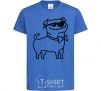 Kids T-shirt Cool dog royal-blue фото