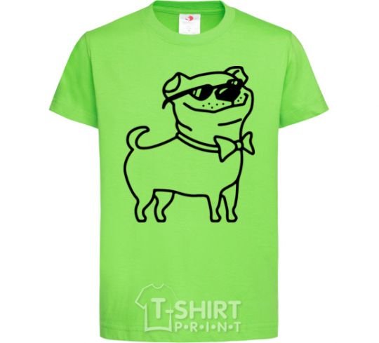 Kids T-shirt Cool dog orchid-green фото