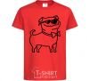 Kids T-shirt Cool dog red фото