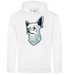 Men`s hoodie The dog White фото