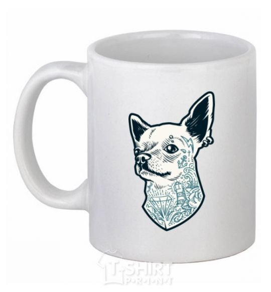 Ceramic mug The dog White фото