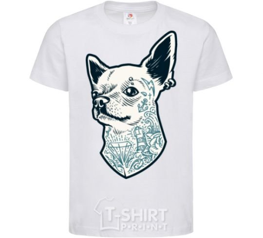 Kids T-shirt The dog White фото