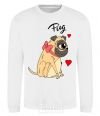 Sweatshirt Pug White фото