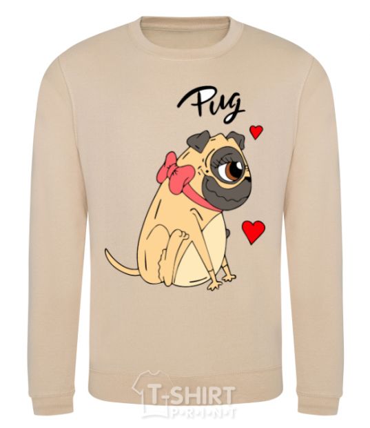 Sweatshirt Pug sand фото