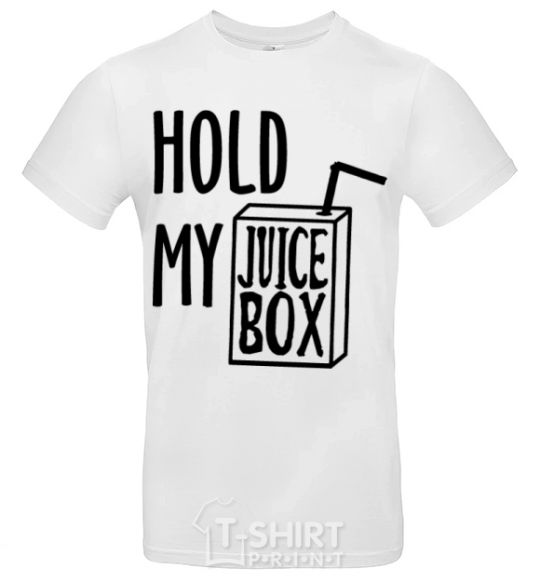 Мужская футболка Hold my juicebox Белый фото