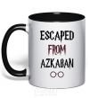 Mug with a colored handle Escaped from Azcaban black фото