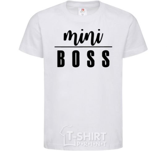 Kids T-shirt Mini boss version 2 White фото