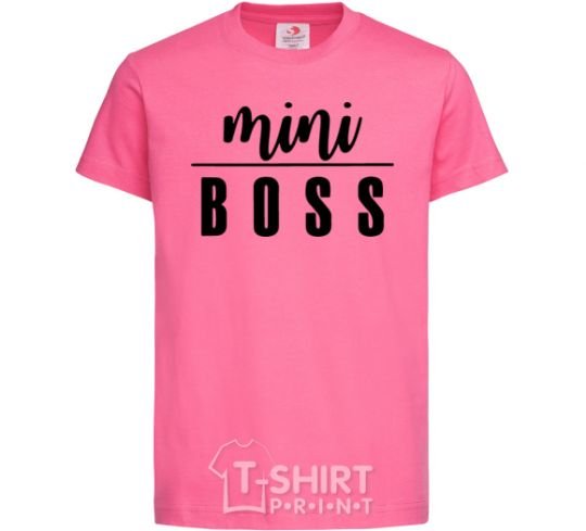 Kids T-shirt Mini boss version 2 heliconia фото