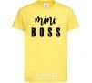 Kids T-shirt Mini boss version 2 cornsilk фото