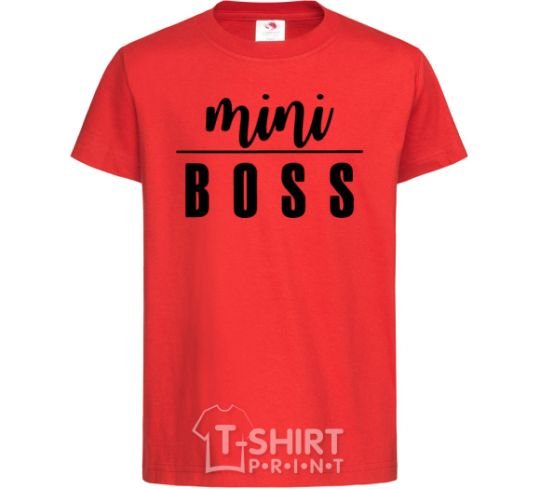 Kids T-shirt Mini boss version 2 red фото