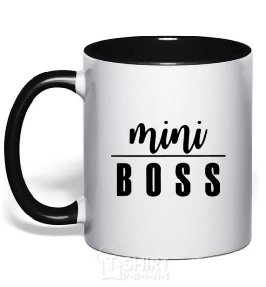 Чашка с цветной ручкой Mini boss version 2 Черный фото