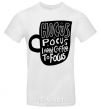 Men's T-Shirt Hocus Pocus i need coffee to focus White фото