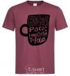 Men's T-Shirt Hocus Pocus i need coffee to focus burgundy фото