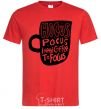 Men's T-Shirt Hocus Pocus i need coffee to focus red фото