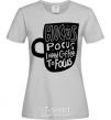 Women's T-shirt Hocus Pocus i need coffee to focus grey фото