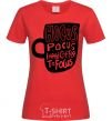 Women's T-shirt Hocus Pocus i need coffee to focus red фото