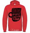 Men`s hoodie Hocus Pocus i need coffee to focus bright-red фото