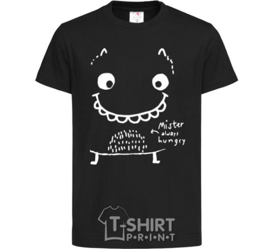 Kids T-shirt Mister always hungry black фото