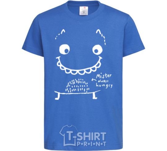 Kids T-shirt Mister always hungry royal-blue фото