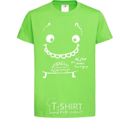 Kids T-shirt Mister always hungry orchid-green фото