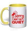 Mug with a colored handle Sorry i don't quiet yellow фото