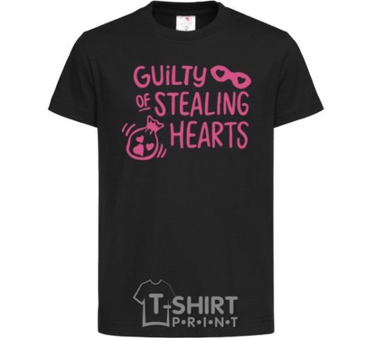 Kids T-shirt Guilty of stealing hearts black фото