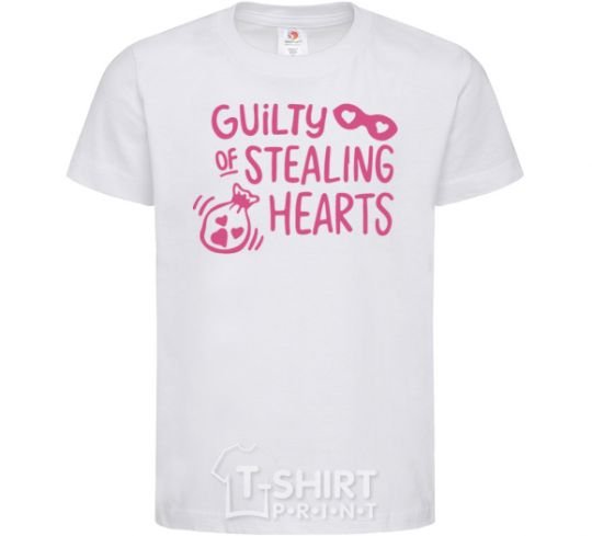 Kids T-shirt Guilty of stealing hearts White фото