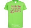 Kids T-shirt Guilty of stealing hearts orchid-green фото