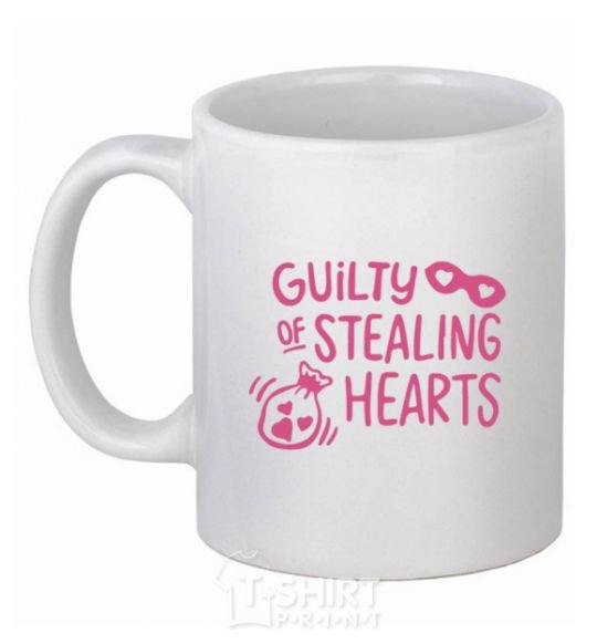 Ceramic mug Guilty of stealing hearts White фото