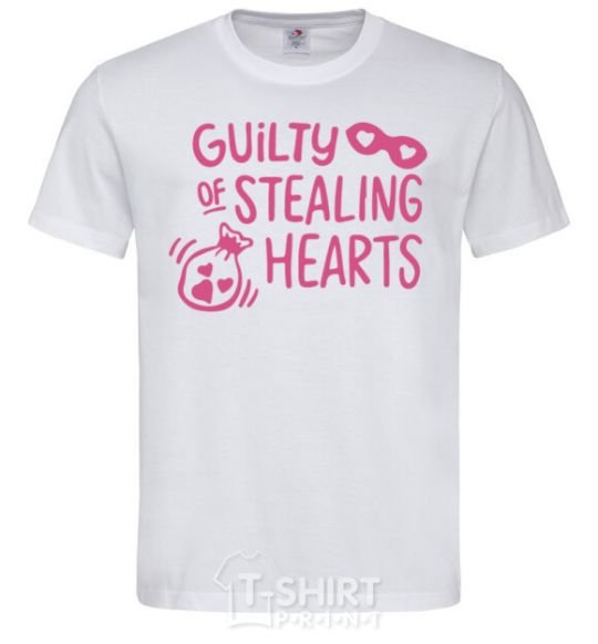Мужская футболка Guilty of stealing hearts Белый фото