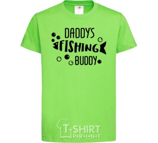 Kids T-shirt Daddys fishing buddy orchid-green фото