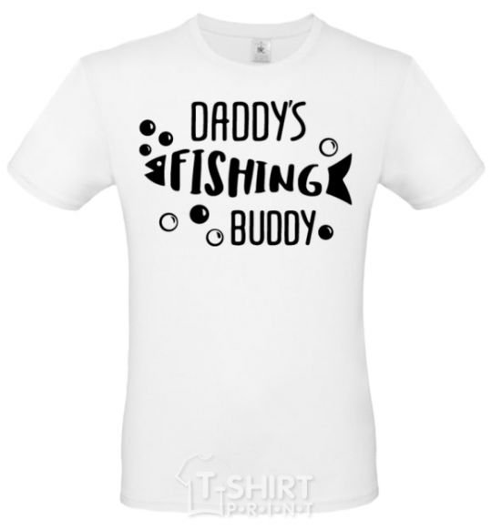 Men's T-Shirt Daddys fishing buddy White фото