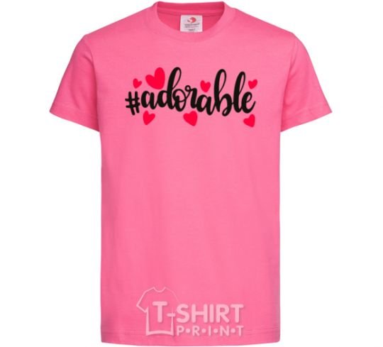 Детская футболка Adorable Ярко-розовый фото