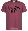 Men's T-Shirt Screw it burgundy фото