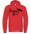 Men`s hoodie Screw it bright-red фото