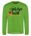 Sweatshirt I stole her heart orchid-green фото
