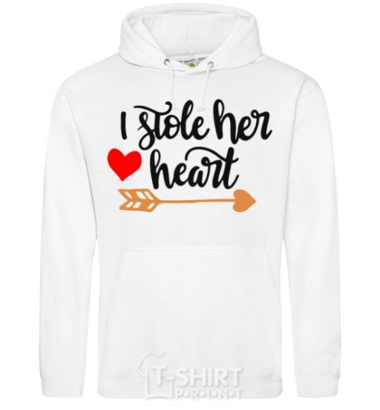 Men`s hoodie I stole her heart White фото