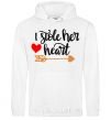 Men`s hoodie I stole her heart White фото