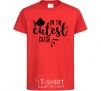 Kids T-shirt I am the cutest catch red фото