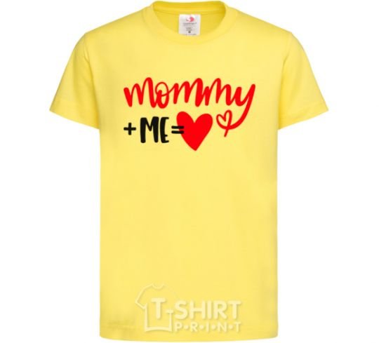 Kids T-shirt Mommy plus me cornsilk фото