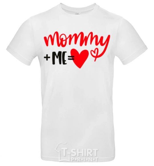 Men's T-Shirt Mommy plus me White фото
