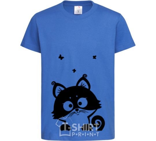 Kids T-shirt Kitten royal-blue фото