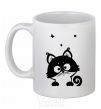 Ceramic mug Kitten White фото