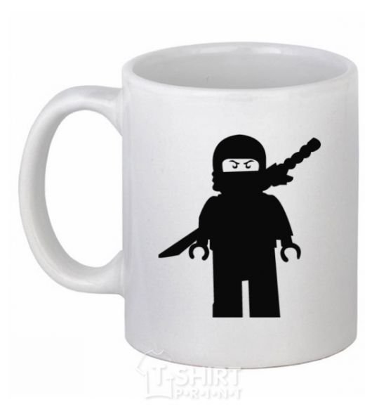Ceramic mug Lego warrior White фото