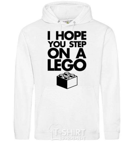 Men`s hoodie I hope you step on a lego White фото