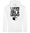 Men`s hoodie I hope you step on a lego White фото