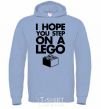 Men`s hoodie I hope you step on a lego sky-blue фото