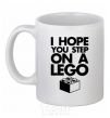 Ceramic mug I hope you step on a lego White фото