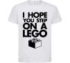 Kids T-shirt I hope you step on a lego White фото